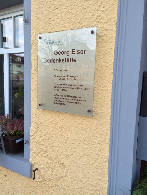 Georg Elser Gedenkstätte in Königsbronner