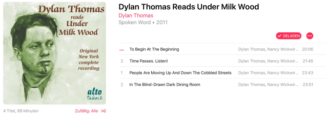Alt und leicht verrauscht, doch mitreißend und urkomisch: Dylan Thomas liest sein eigenes „Spiel für Stimmen“: Under Milk Wood.